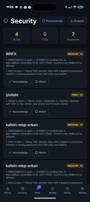 MyNeS Mobile security screen on Android